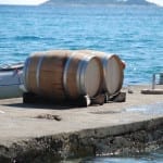 Wine barrels in the sun